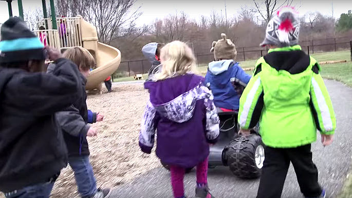 Hacking toys into wheelchairs for kids